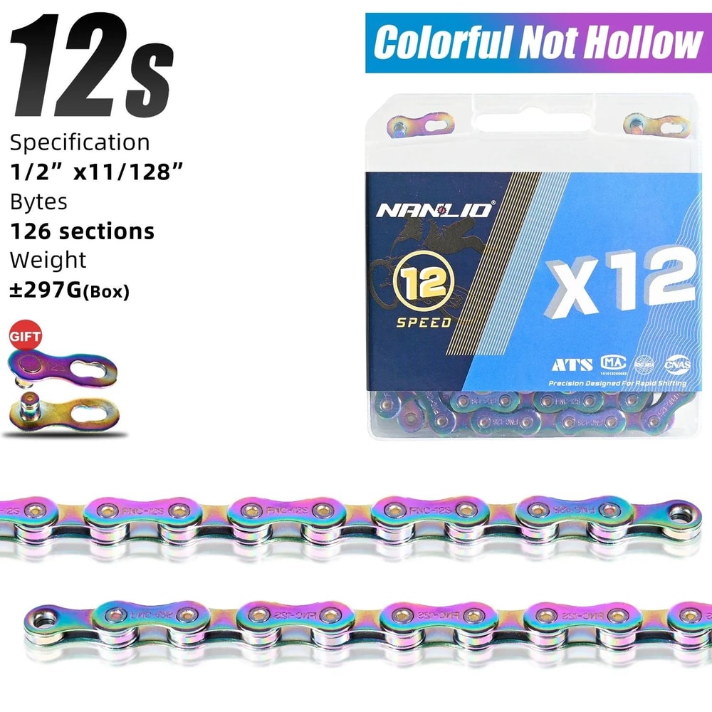 Nanlio Bike Chain X8 X9 X10 X11 X12 Variable Speed 116L 126L 26