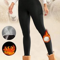 super warm winter leatherlabel leggings for women high waist thermal pants