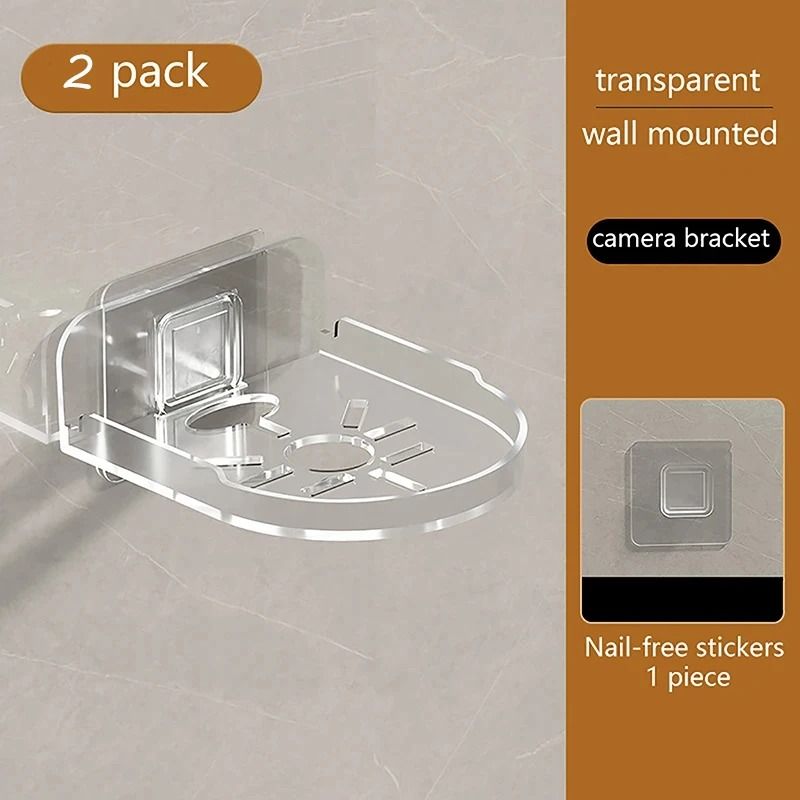 Punch Free Security Surveillance Camera Stand Self Adhesive Wall Bracket 8