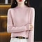 100 Percent Pure Wool Half Neck Pullover Autumn Winter Cashmere Sweater 2