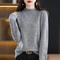 100 Percent Pure Wool Half Neck Pullover Autumn Winter Cashmere Sweater 3