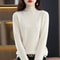100 Percent Pure Wool Half Neck Pullover Autumn Winter Cashmere Sweater 6