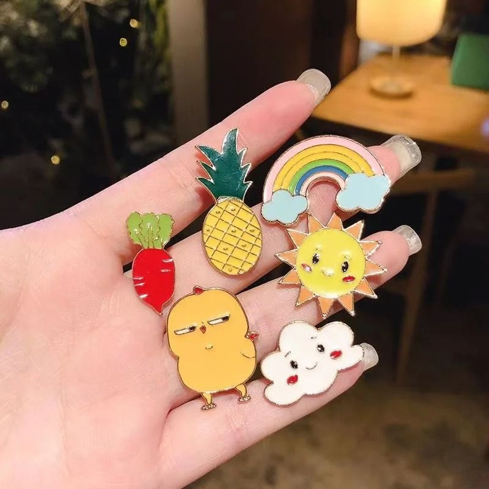 Enamel Pin Badge Set Cute Animal Plant Brooches 10 20 30 40 50 Pieces 2