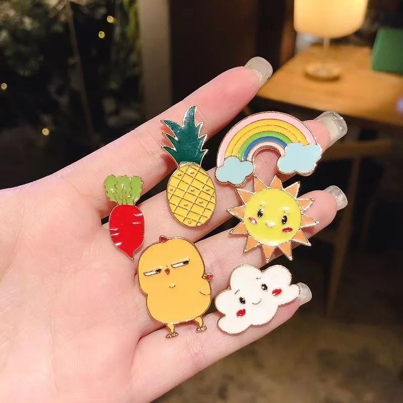 Enamel Pin Badge Set Cute Animal Plant Brooches 10 20 30 40 50 Pieces 2