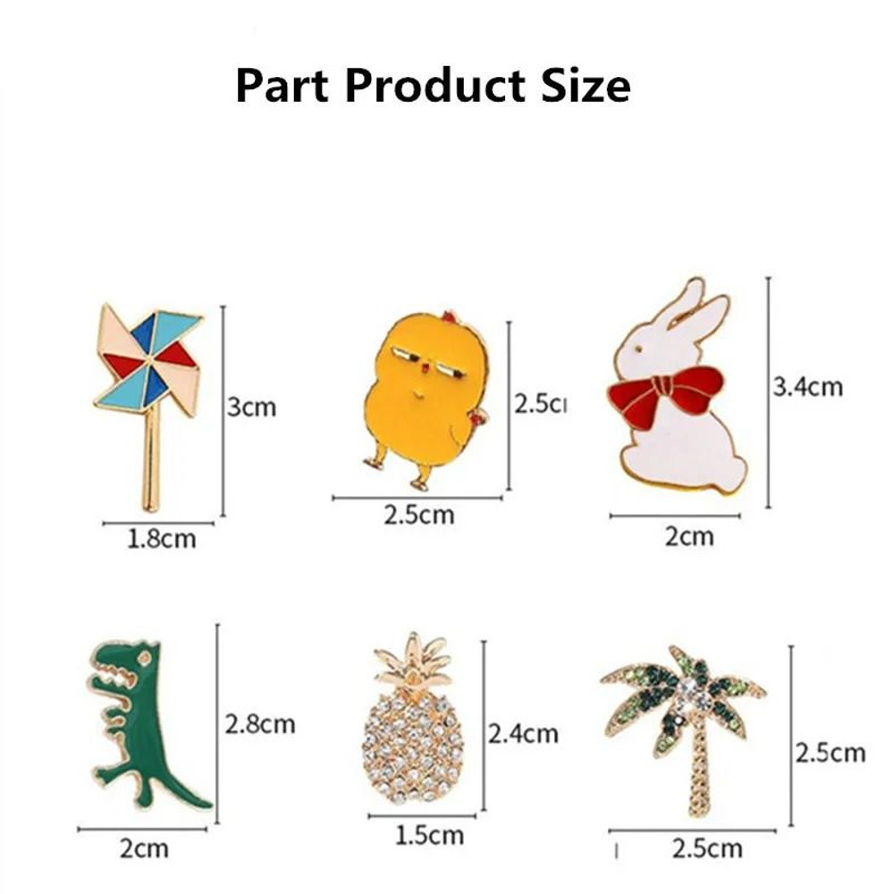 Enamel Pin Badge Set Cute Animal Plant Brooches 10 20 30 40 50 Pieces 4