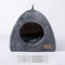 Triangle Cat Bed Indoor Enclosed Pet House With Soft Fleece For Deep Sleep 5