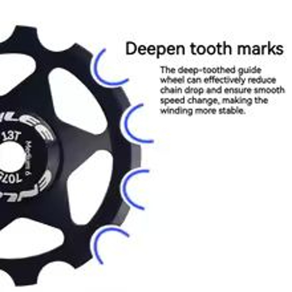 Aluminum Alloy Bicycle Guide Wheel Pulley With Ceramic Bearing For MTB Derailleu 2