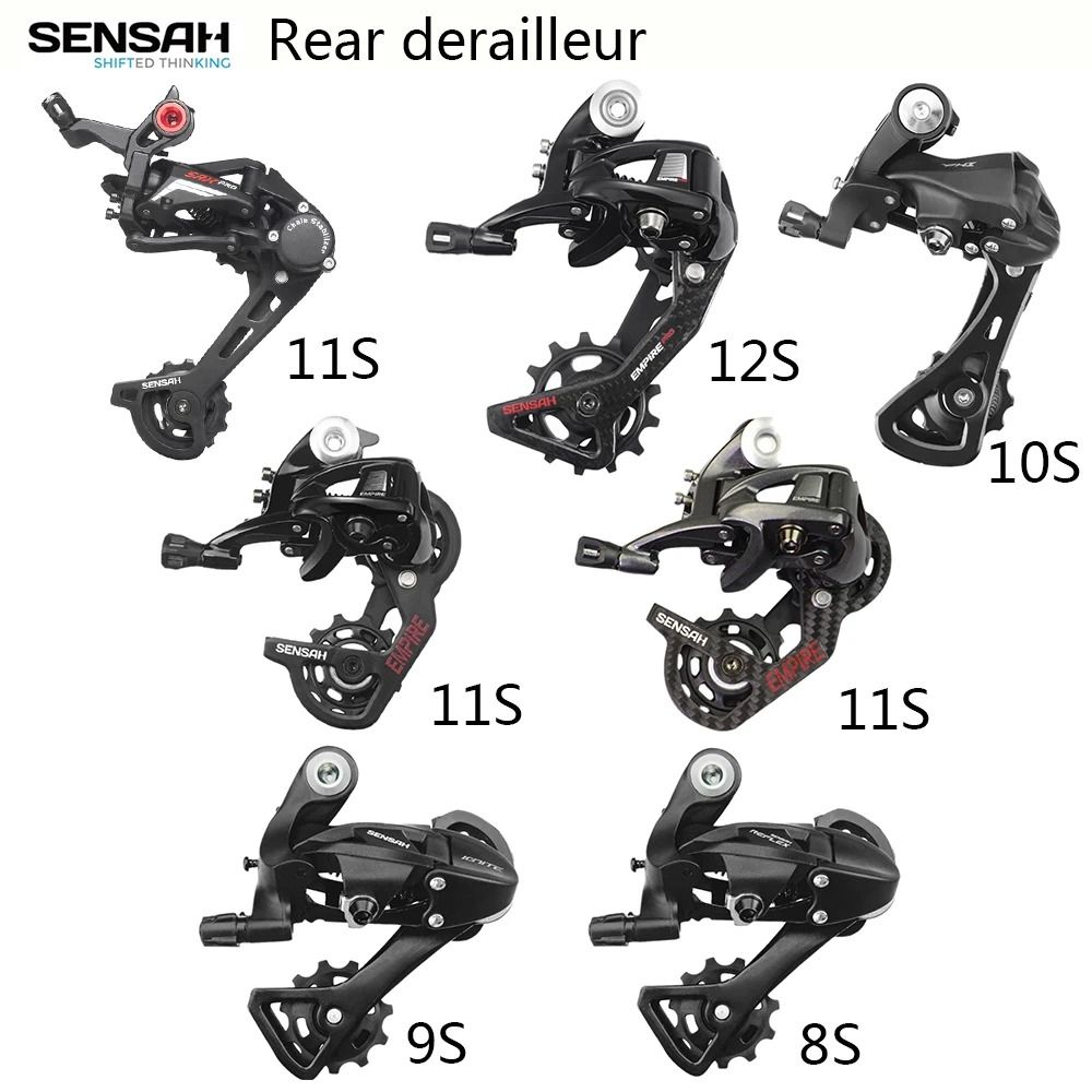 Rear Bike Derailleur For 8 To 12 Speed Road Bicycles With Carbon Body For Smooth Gear Shifting 0