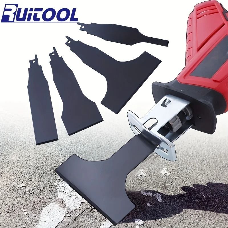 Heavy Duty Four Piece Reciprocating Saw Scraper Blade Set For Tile Putty Wood Wall Cleaning 0