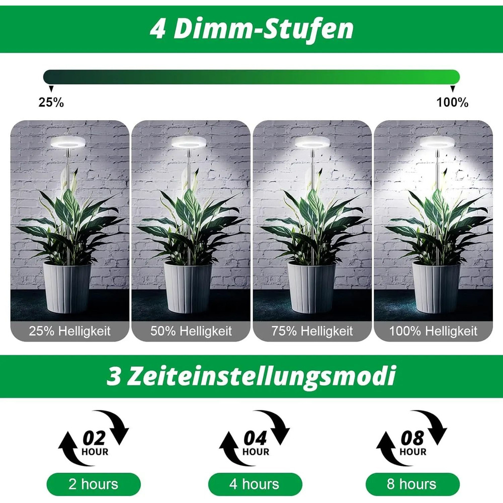 Full Spectrum Indoor Solar LED Grow Light With Four Gear Dimming And Telescopic Floor Stand 2