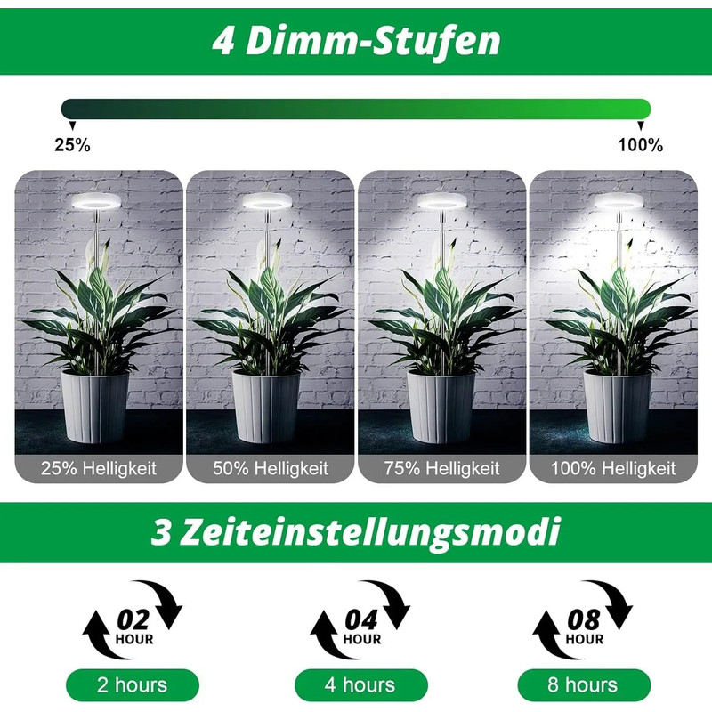 Full Spectrum Indoor Solar LED Grow Light With Four Gear Dimming And Telescopic Floor Stand 2
