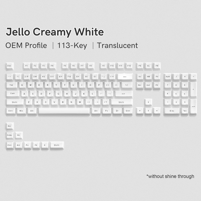 OEM Profile Pink Jello Crystal Keycap Set For MX Switches 6