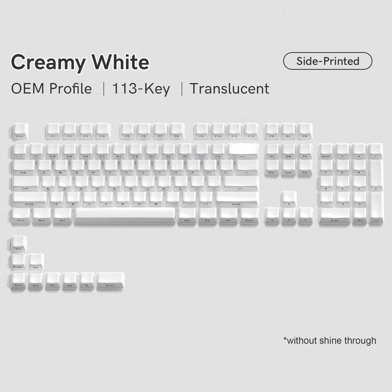 OEM Profile Pink Jello Crystal Keycap Set For MX Switches 8