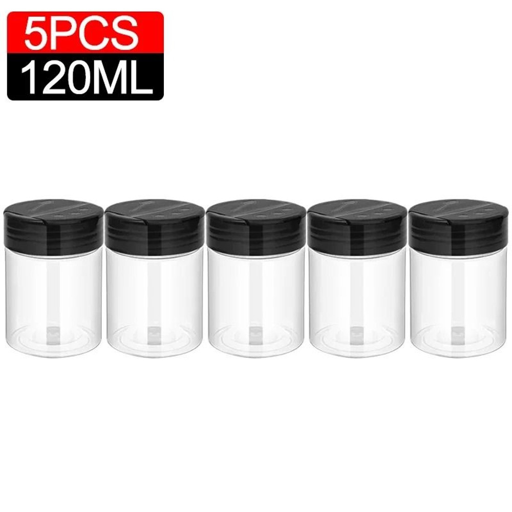 Clear Plastic Spice Bottle Set For Salt And Pepper 12
