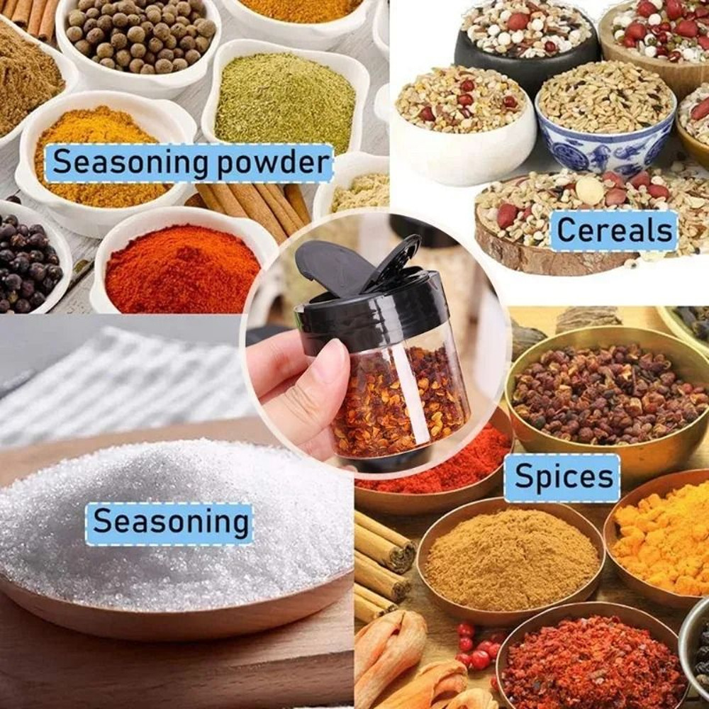 Clear Plastic Spice Bottle Set For Salt And Pepper 3