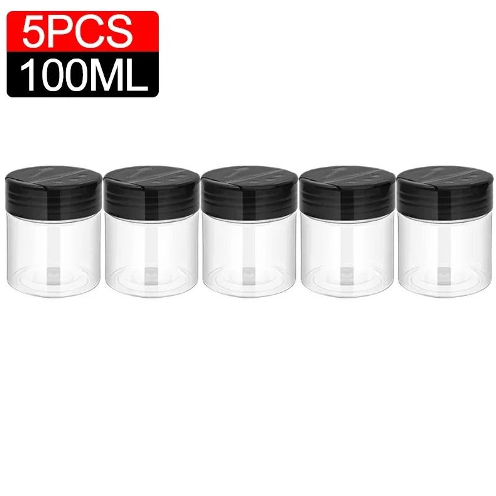 Clear Plastic Spice Bottle Set For Salt And Pepper 8