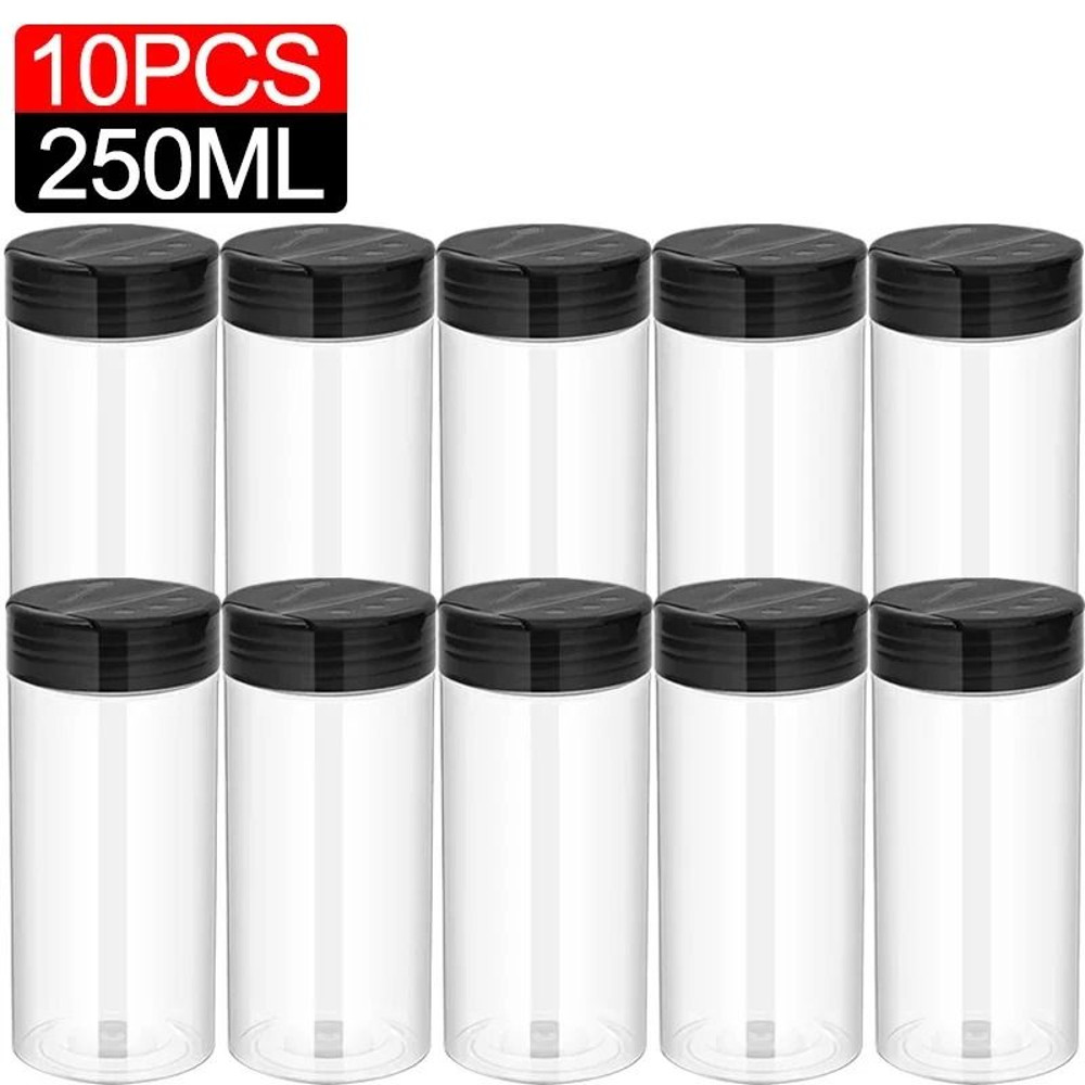 Clear Plastic Spice Bottle Set For Salt And Pepper 21
