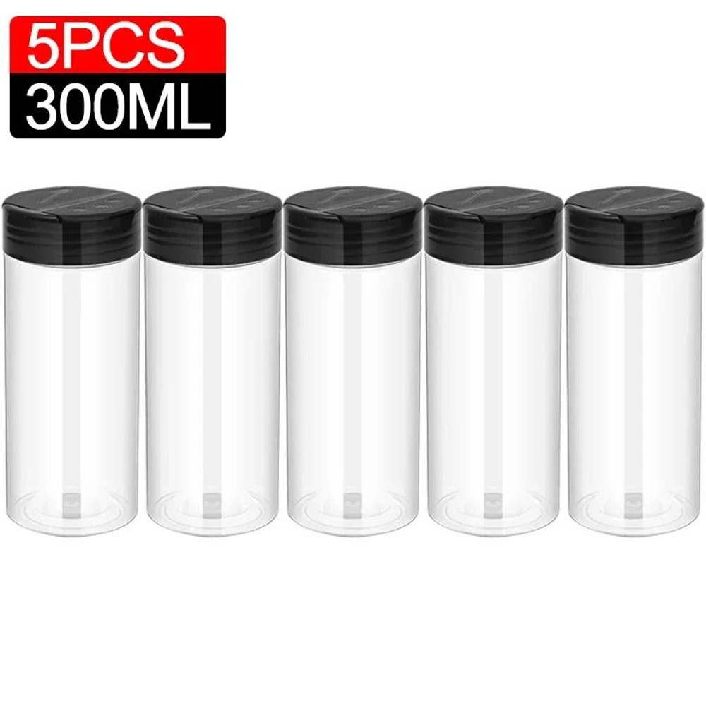 Clear Plastic Spice Bottle Set For Salt And Pepper 24