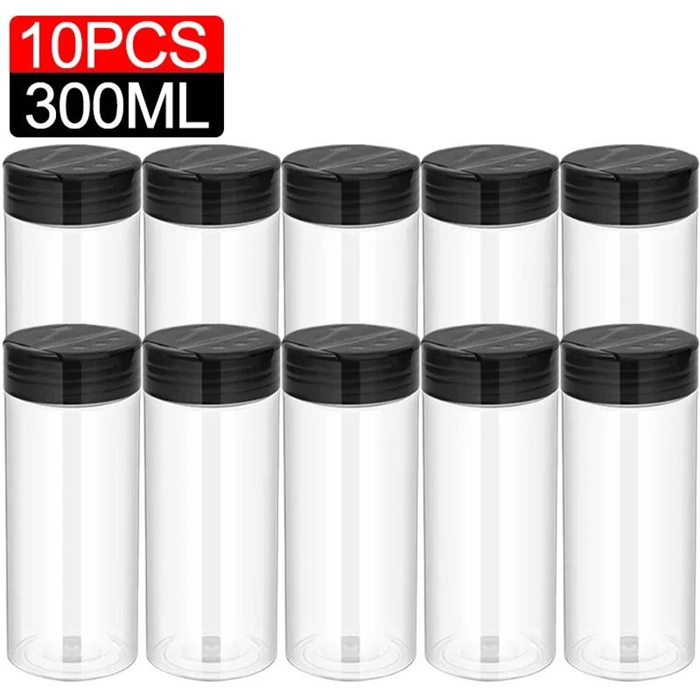 Clear Plastic Spice Bottle Set For Salt And Pepper 25
