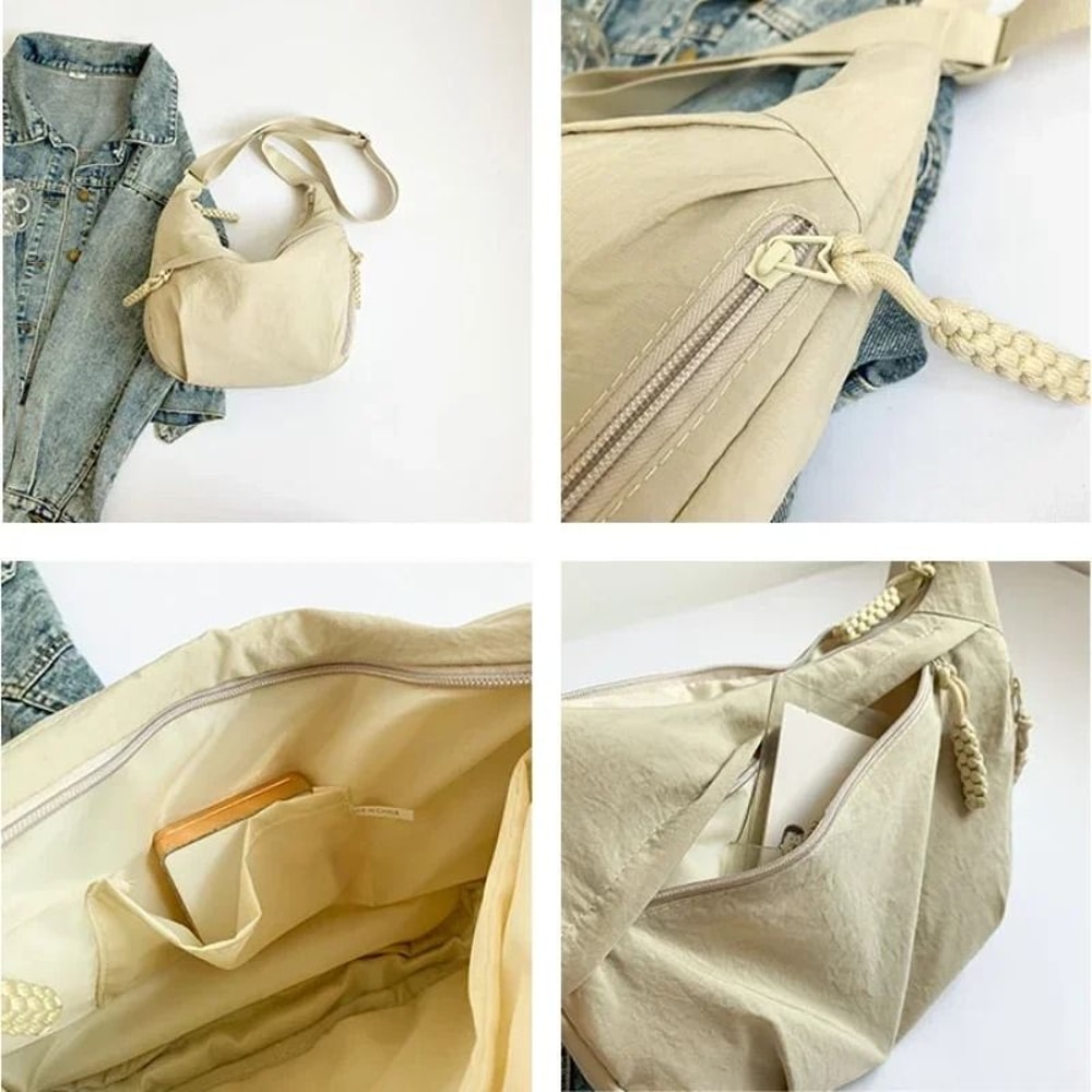 Womens Soft Cloth Shoulder Crossbody Bag 4