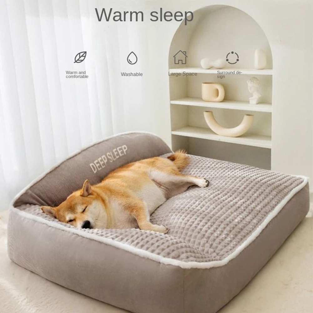 Cat And Dog Bed Non Slip Warm Soft Kennel With Removable Cushion 0