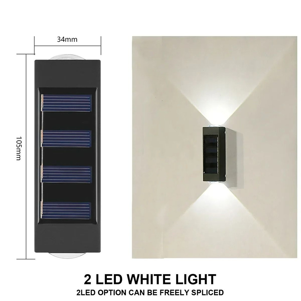 Outdoor Solar Wall Lamp Waterproof Up And Down Light 6