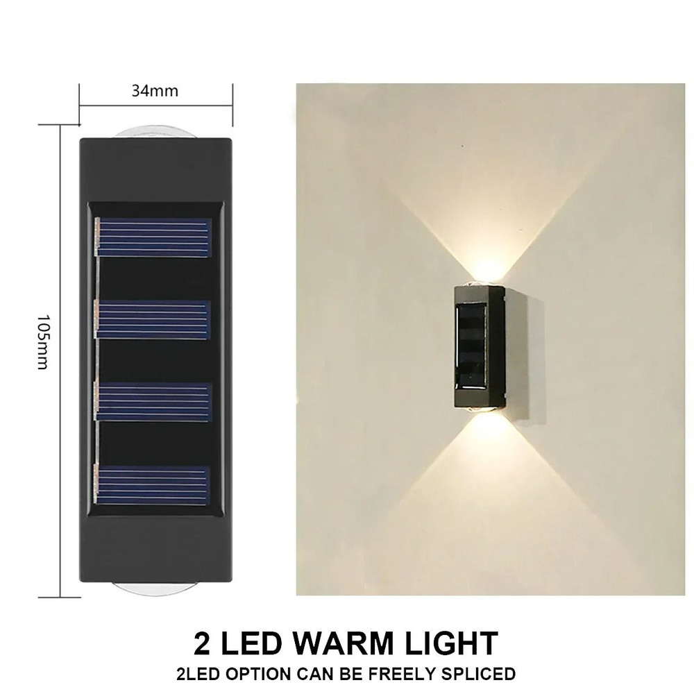 Outdoor Solar Wall Lamp Waterproof Up And Down Light 7
