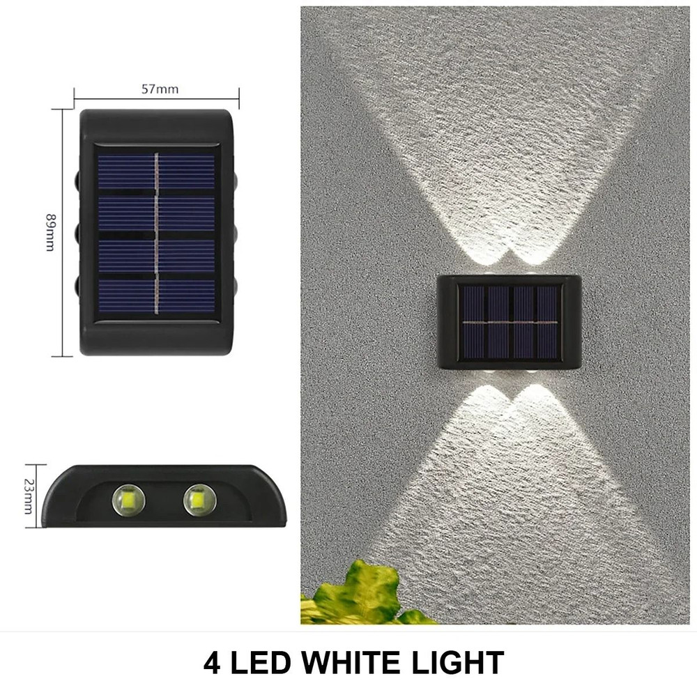 Outdoor Solar Wall Lamp Waterproof Up And Down Light 8