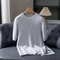 Mink Cashmere Knit Short Sleeve Sweater For Men 13