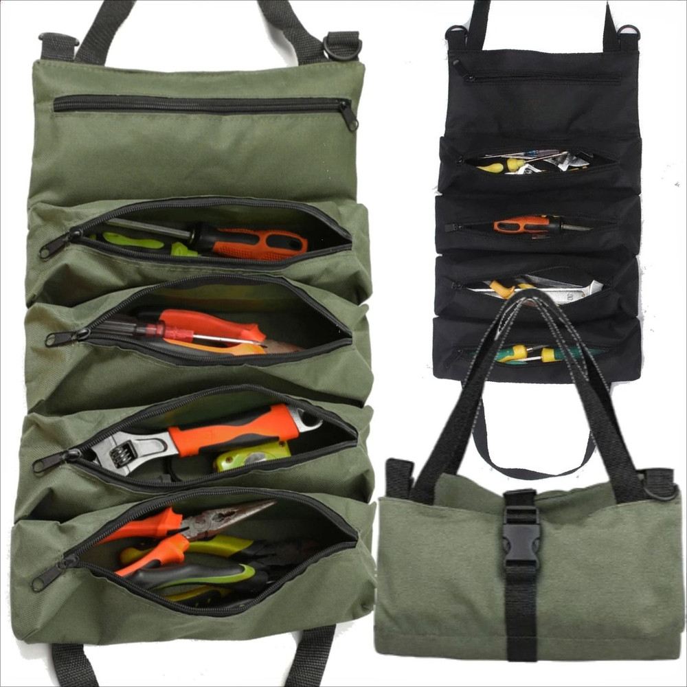 Heavy Duty Roll Up Tool Bag Oxford Fabric 0