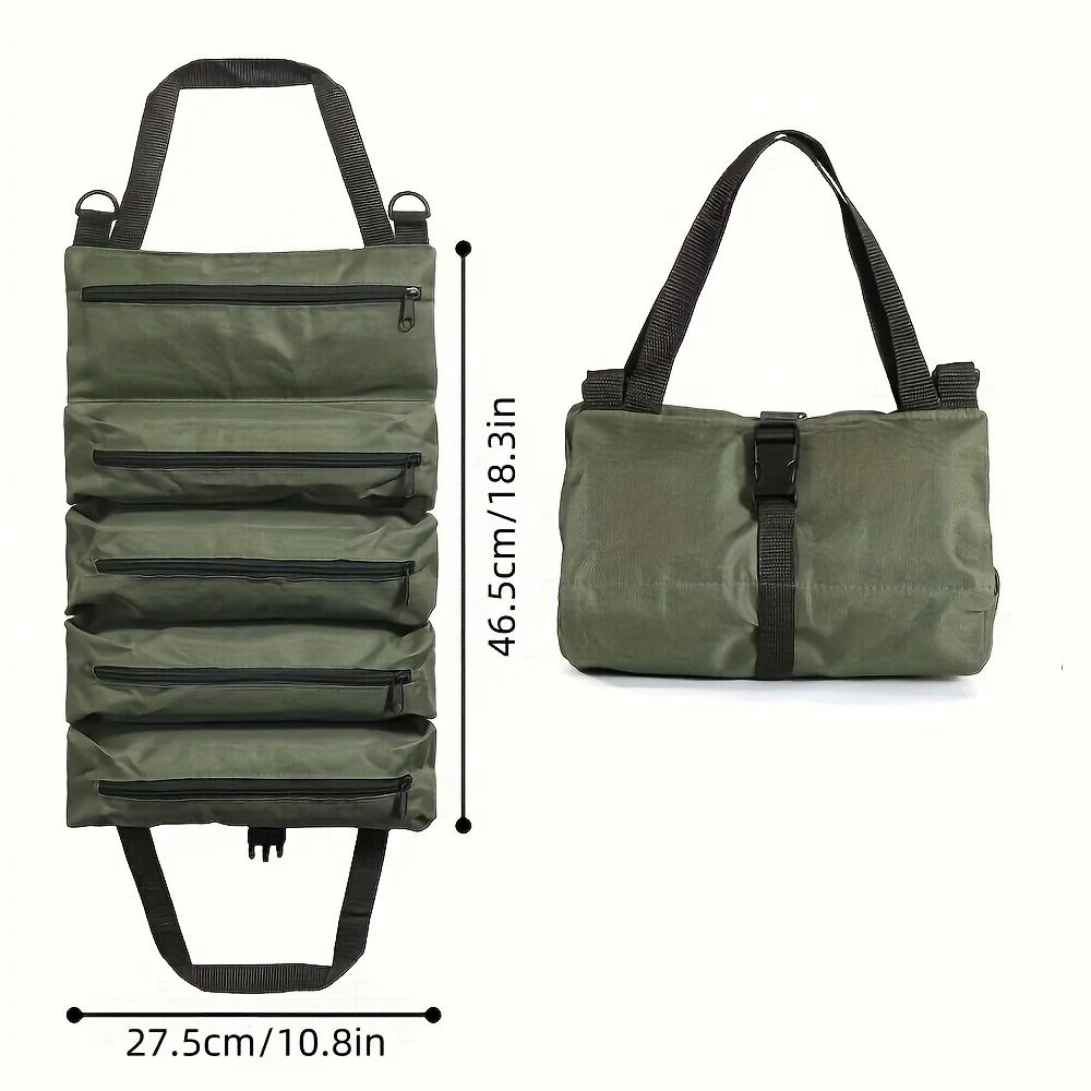 Heavy Duty Roll Up Tool Bag Oxford Fabric 3