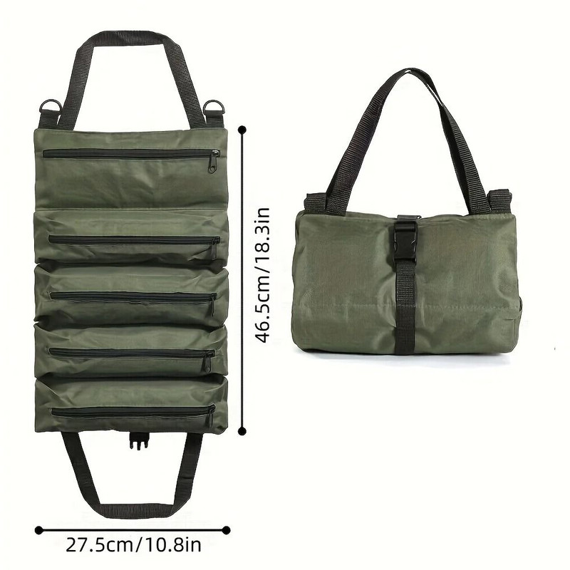 Heavy Duty Roll Up Tool Bag Oxford Fabric 3