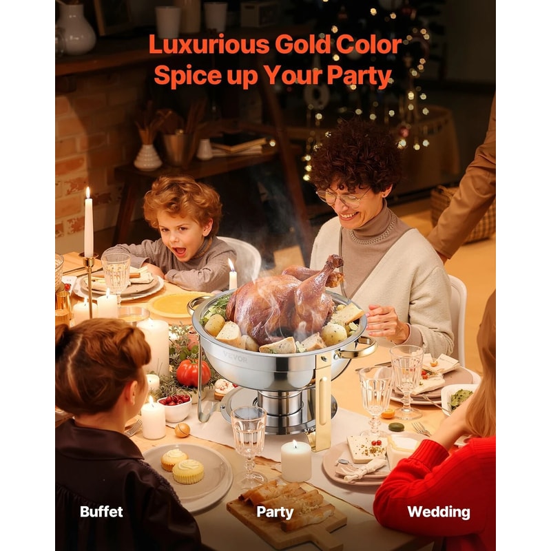 SucceBuy 4 Pack Chafing Dish Buffet Set Stainless Steel 1