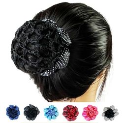 bowknot elastic ballet hair net for women