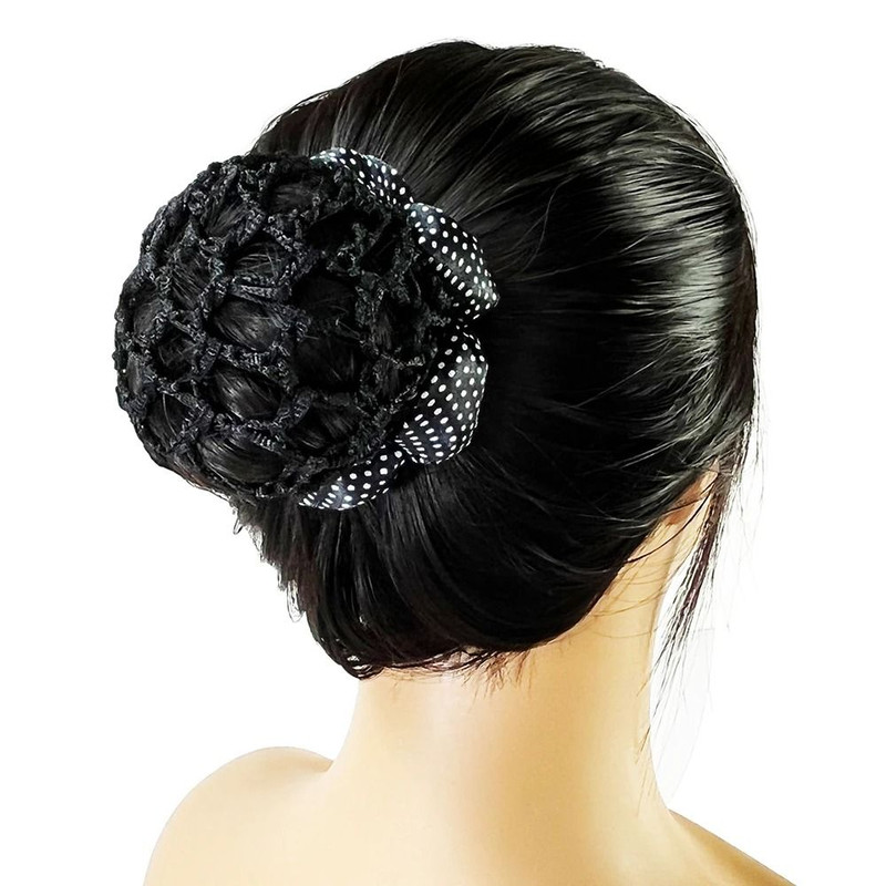 Bowknot Elastic Ballet Hair Net For Women 5