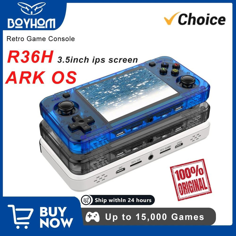 Boyhom R36H Dual RAM Linux Retro Handheld Game Console 0