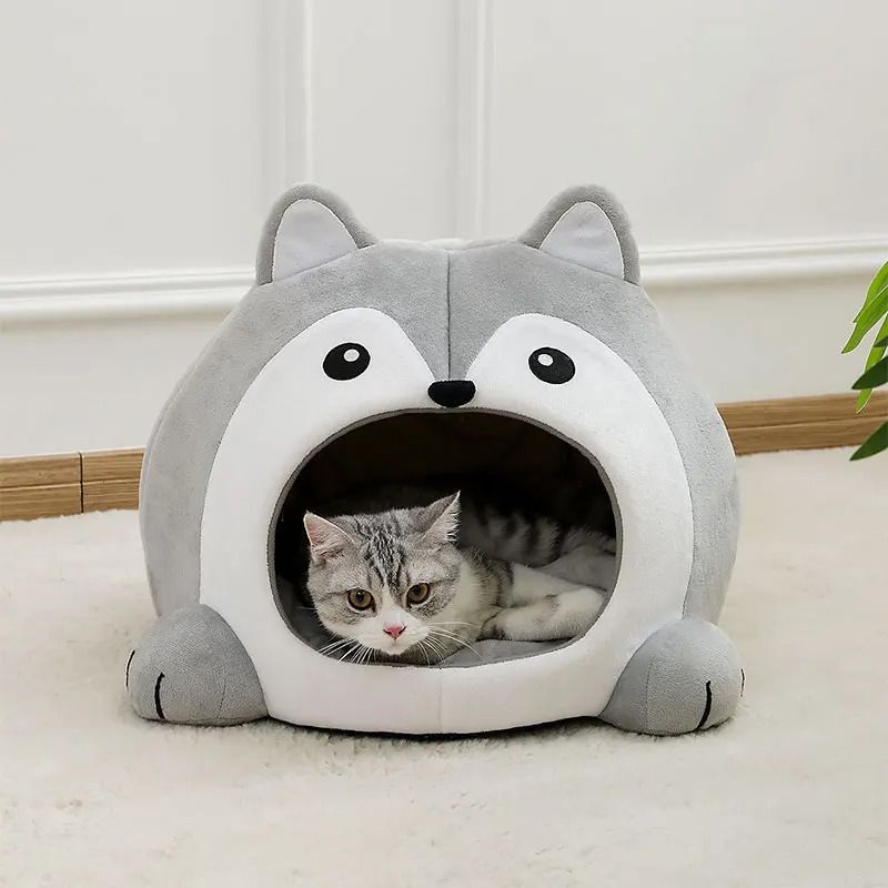 Soft Cat Bed And Small Dog Lounger With Cushion And Tent Design 4