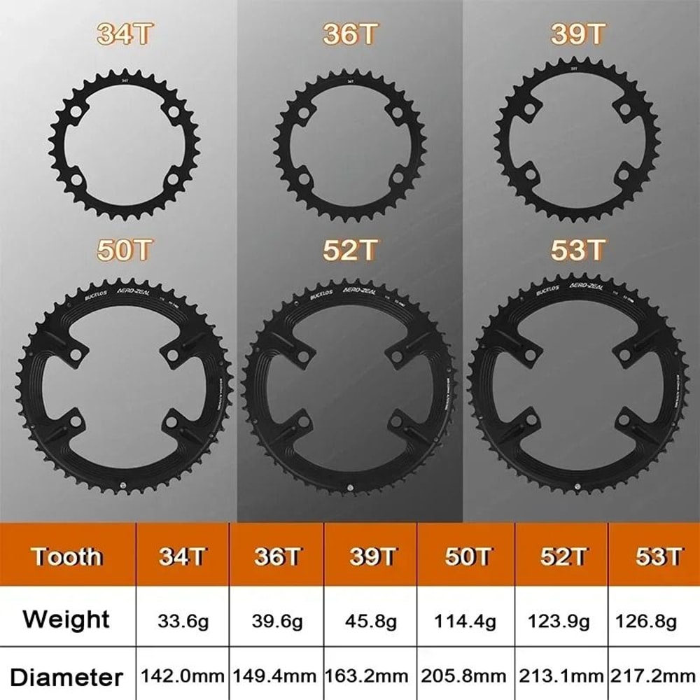 Bucklos Road Bike Chainring 110 BCD 34T To 53T 1
