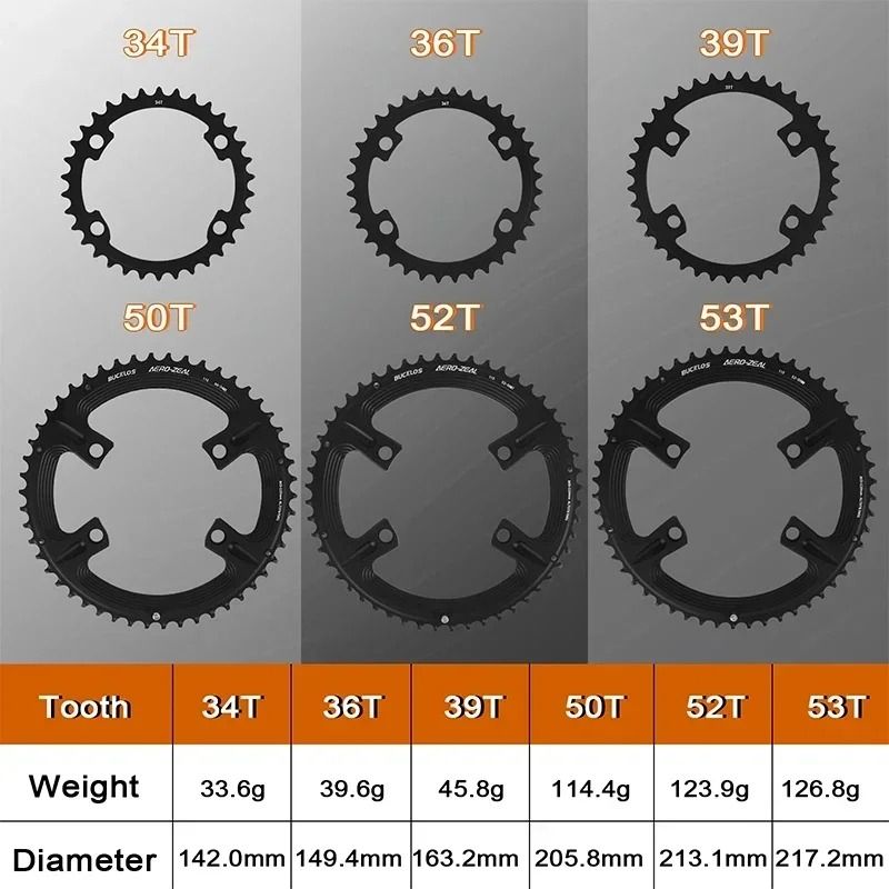 Bucklos Road Bike Chainring 110 BCD 34T To 53T 1