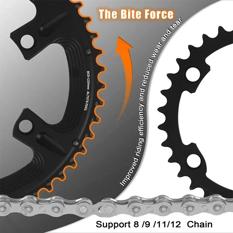 Bucklos Road Bike Chainring 110 BCD 34T To 53T 3