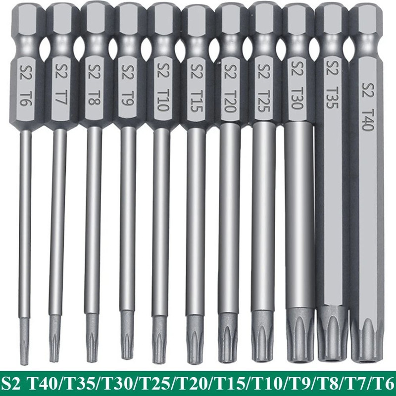 11 Piece Tamper Proof Security Bit Set 14 Hex Magnetic 0