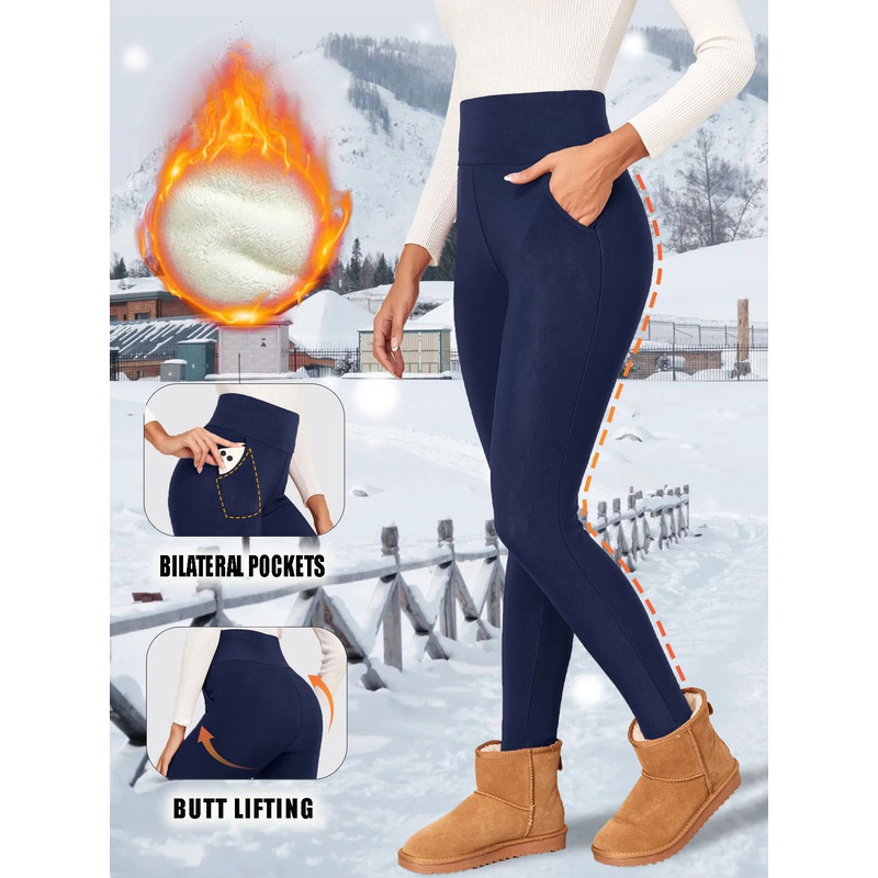 Thick Winter Women Warm Velvet Leggings High Waist 0