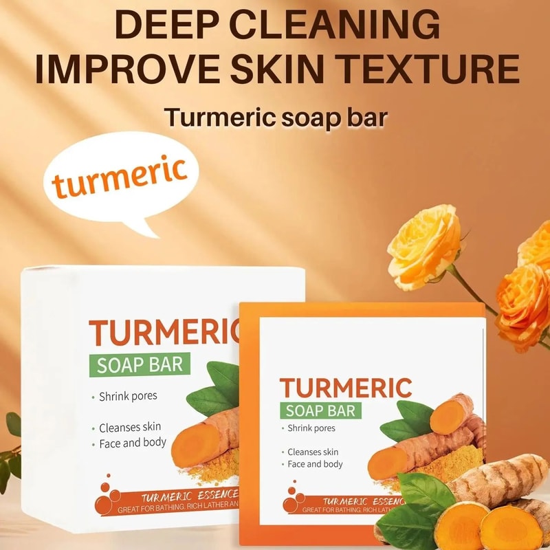 Handmade Turmeric Soap Brightening Body And Face Cleanser 2