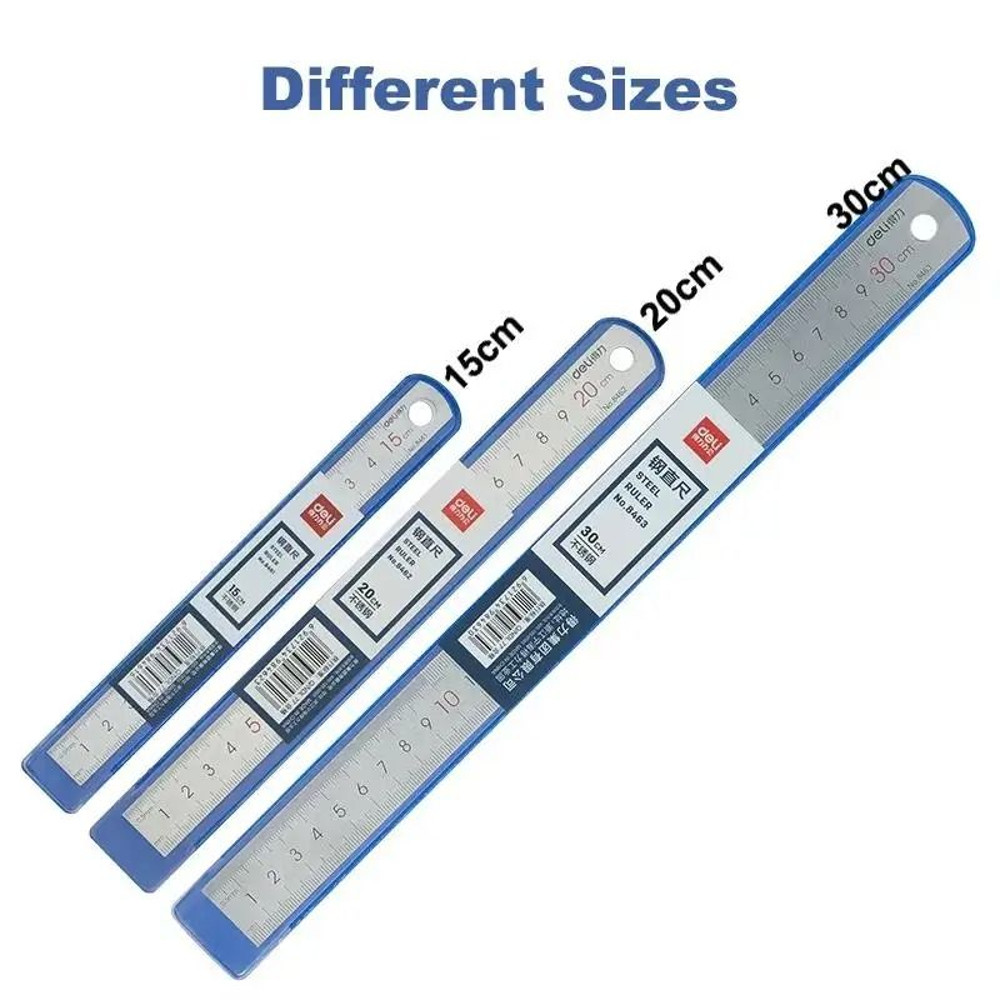 Deli Stainless Steel Ruler Straight Edge Measuring Tool 5