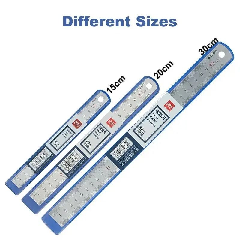 Deli Stainless Steel Ruler Straight Edge Measuring Tool 5