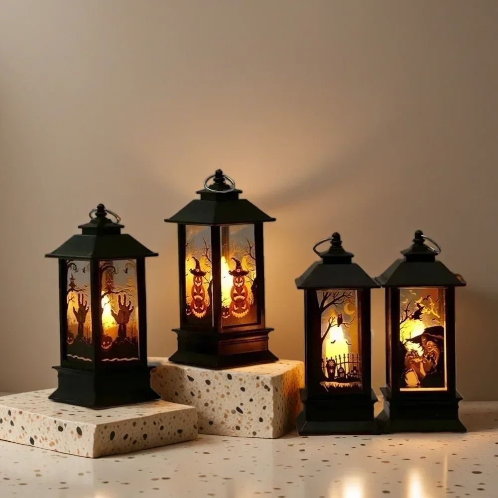 LED Pumpkin Ghost Lantern Halloween Hanging Decoration 0