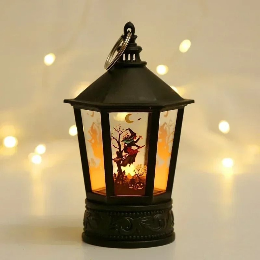 LED Pumpkin Ghost Lantern Halloween Hanging Decoration 7