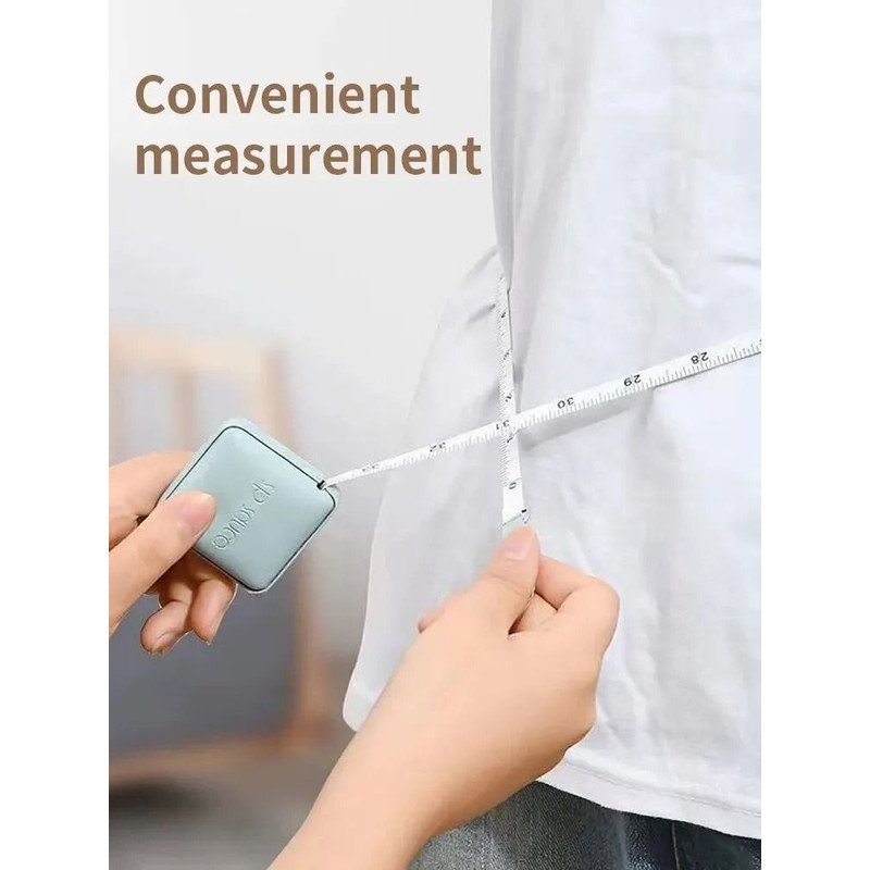 Soft Square Retractable Push Button Measuring Tape 4