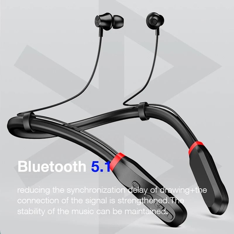 Eardeco 200 Hour Bluetooth Neckband Headphones With Bass And Mic 5