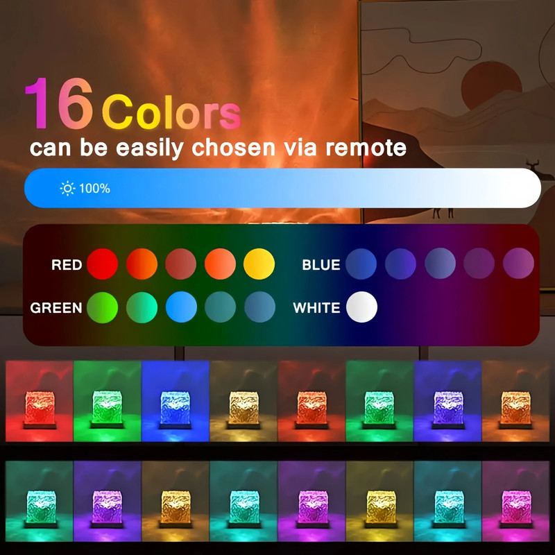 Ocean Wave Aurora Projector Light With Remote And 16 Colors 4